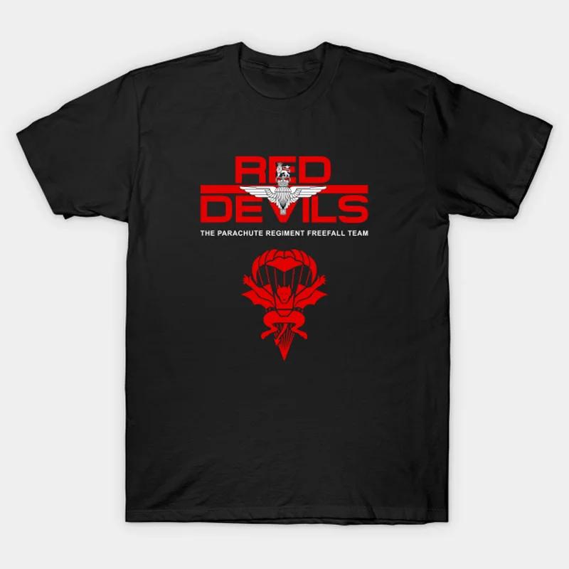 

British Militarryy Airborne Red Devils Parachute Team T-Shirt 100% Cotton O-Neck Short Sleeve Casual Mens T-shirt Size S-3XL ... S разноцветный