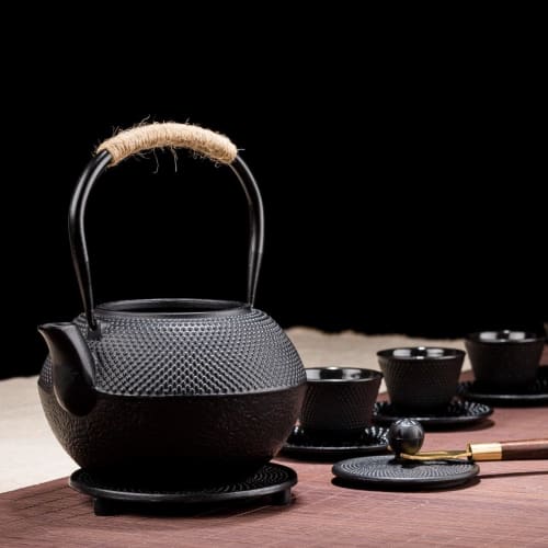 Iron Kettle, Ironware, Nanbu Ironware, Teapot, Kettle, Induction Stovetop Compatible, Iron Kettle, Iron Teapot with Tea Strainer, Stylish, Iron Supple