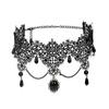 Lady Chokers Leaf Tassel Women Neck Jewelry Accessory Girl Lace Gothic Vintage Sexy Fashion Velvet Rose Beads Flower Necklace
