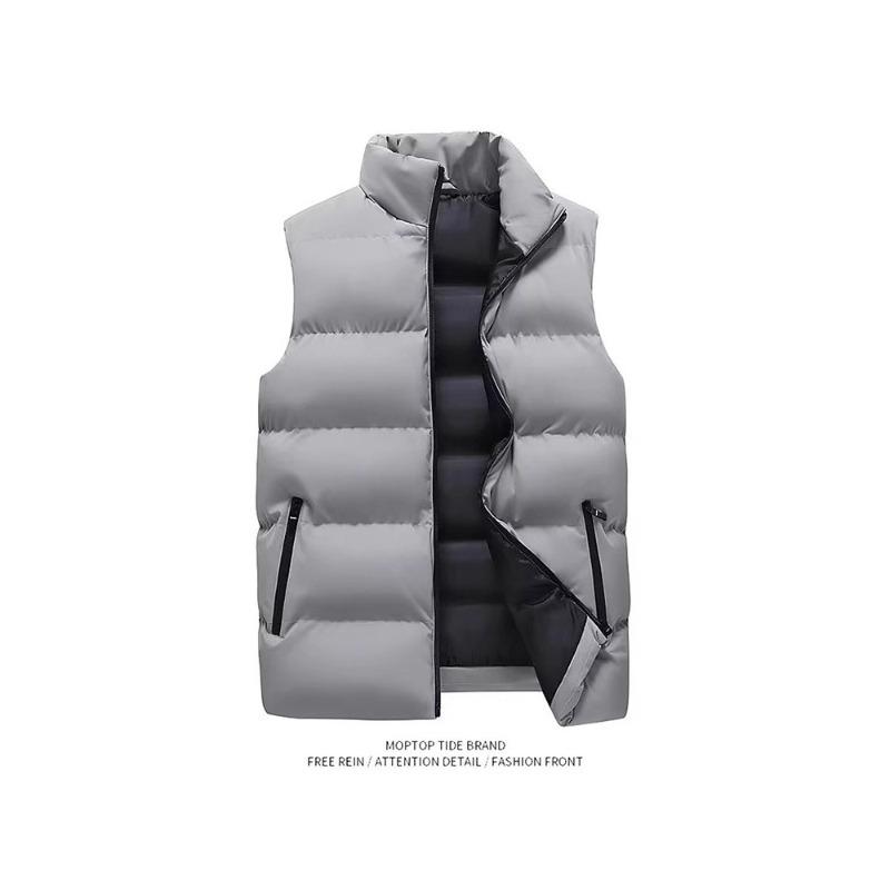Spring and Autumn Fleece Thickened Men's Vest Versatile Loose Casual Warm Jacket Simple Men's Vest