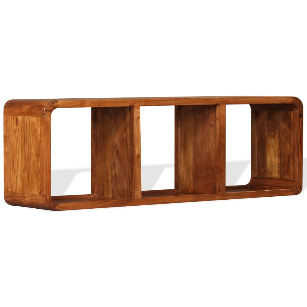 Solid Wood TV Cabinet with Honey Colored Finish 120 X 30 X 40 Cm