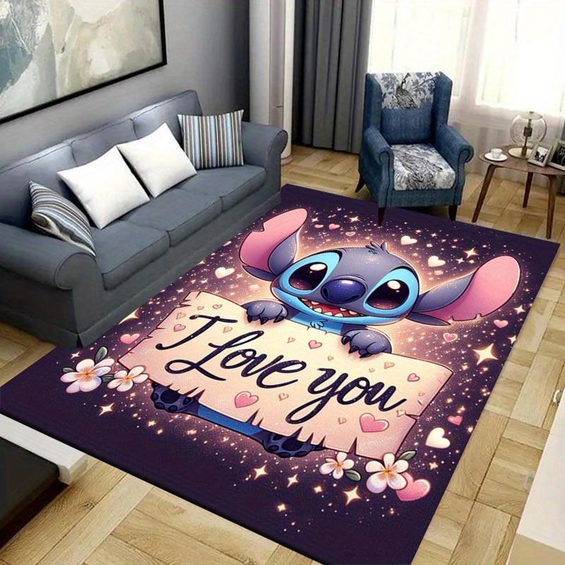 1pc Stitch Pattern Area Rug Soft Flannel Floor Mat for Living Room,Office,Bedroom and Carpet
