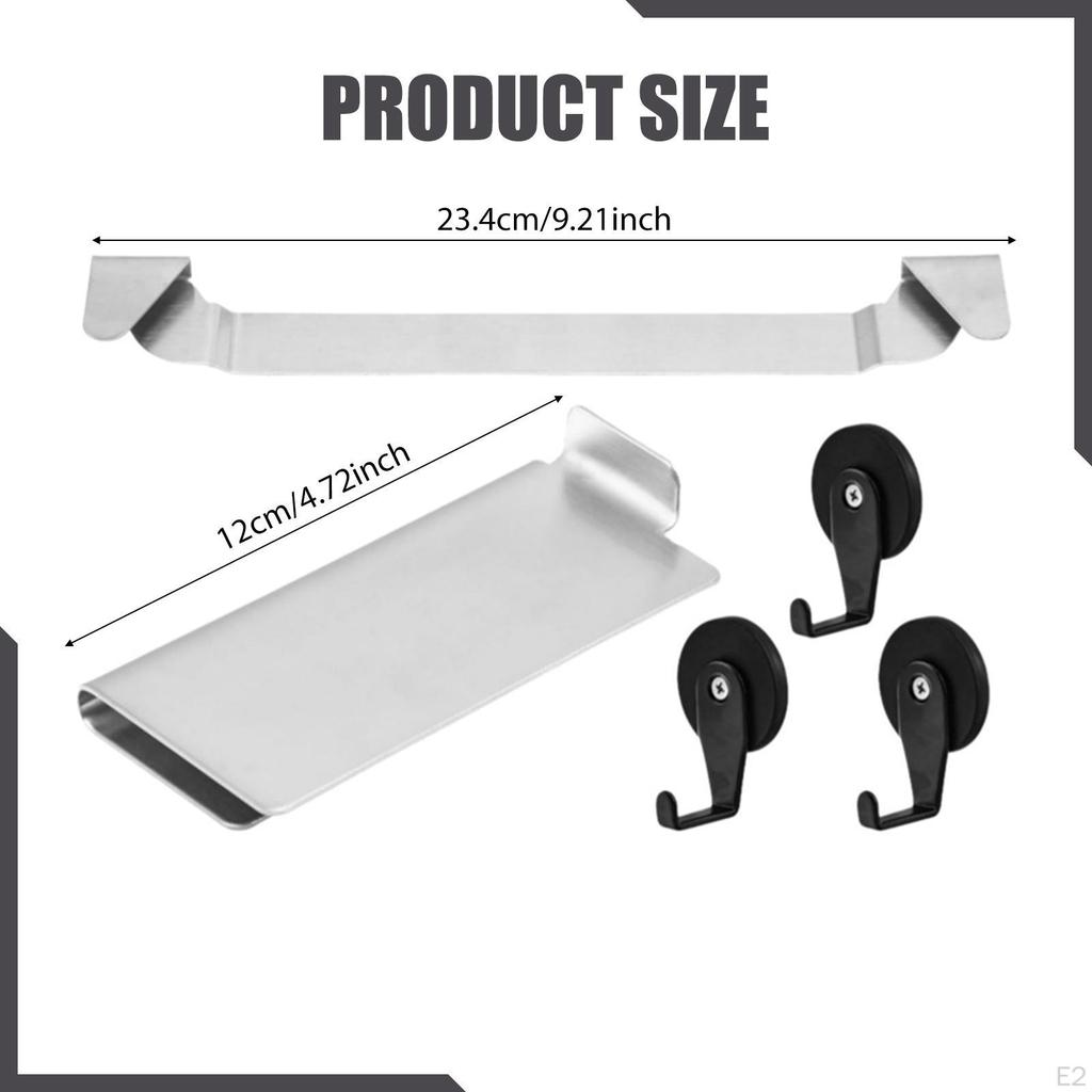 Rear Grease Gate Kit Parts with Hooks Replacement Barbecue Grill Door