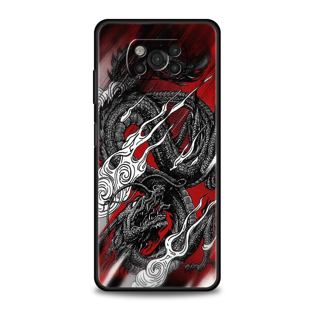 

Phone Case for Xiaomi Poco F7 F6 F5 F4 F3 X7 X6 X5 X4 X3 NFC M4 C51 C55 GT 5G Soft TPU Cover Capas Dragon Shockproof Fundas Bags Poco F7 Pro