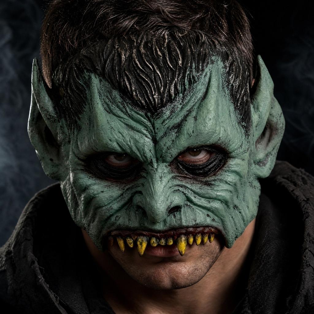 Halloween Orc Horror for Costume Party - Scary Face Prop for Cosplay
