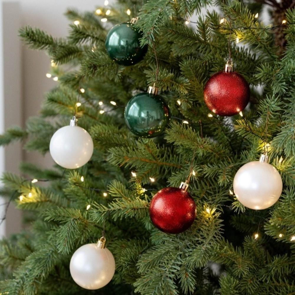 24pcs/set Electroplated Christmas Hanging Ball Shatterproof Xmas Tree Ornaments  Photographic Props