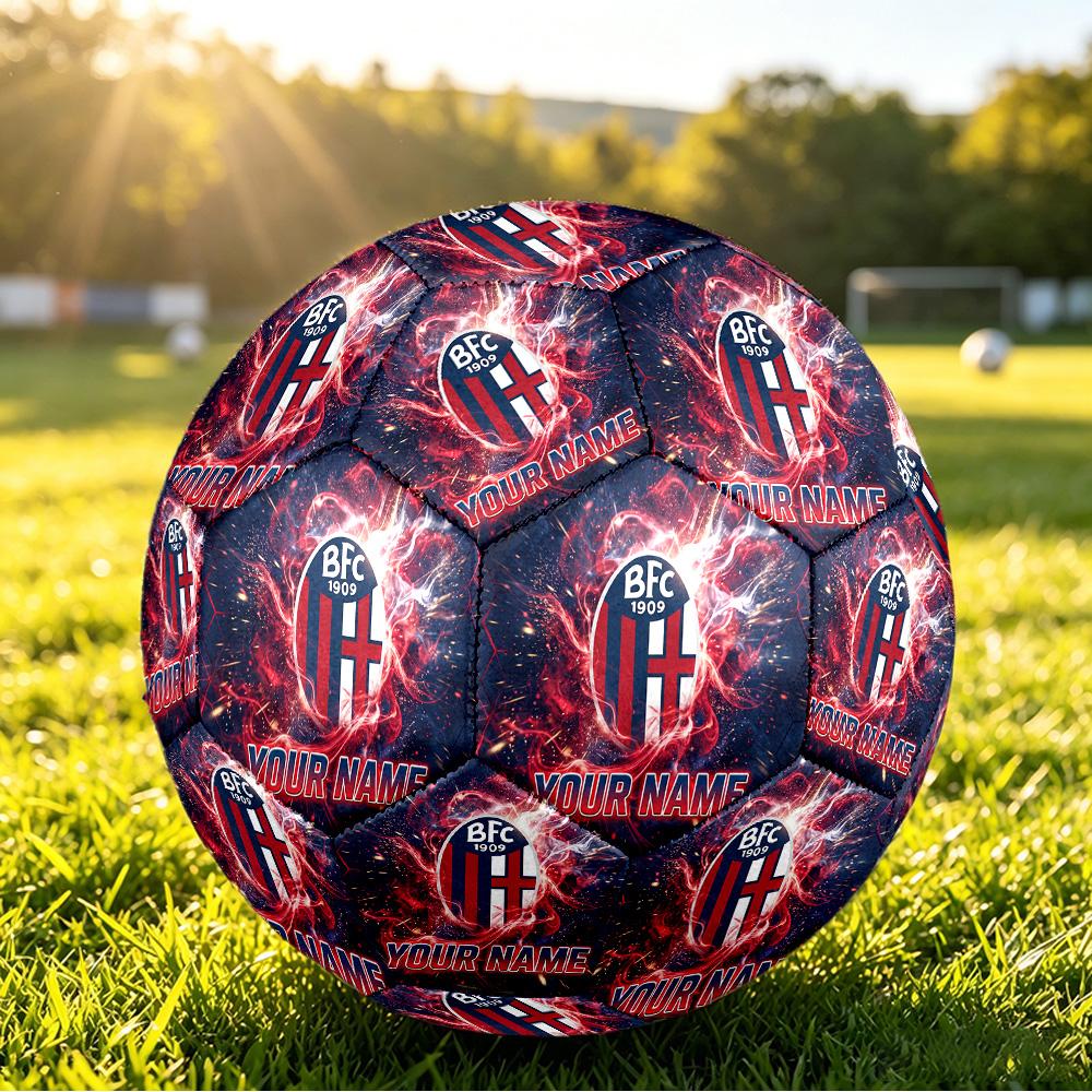 Personalized Size 5 Football Bologna FC Pattern Outdoor Game Sports Ball Gift