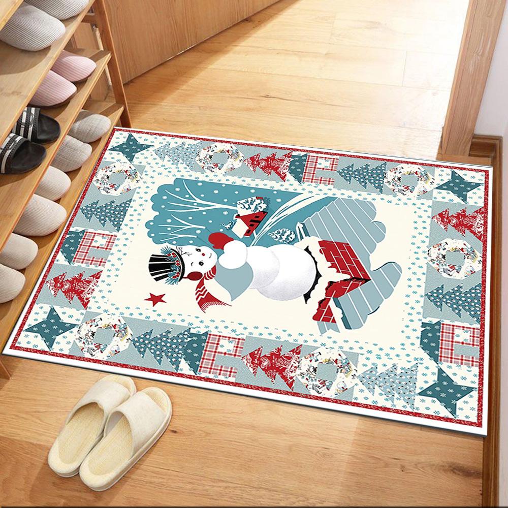 Christmas 127 Carpet Suitable for Playrooms Balcony Living Rooms Hallway Antislip Carpet Decorate Offices Wedding Party Gift