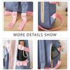 Middle School Boys and Girls School Bags Fashion Canvas Color Blocked Primary Student Backpack 5 Pcs Set Satchel with Tutoring Bag