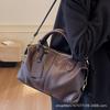 Casual simple handbag women's bag 2025 new retro solid color messenger bag large capacity pillow bag