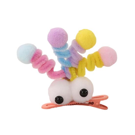 2/4Pcs Pins Hair Plush Big-Eyed Girl Hair Decoration Holiday Parties Hair