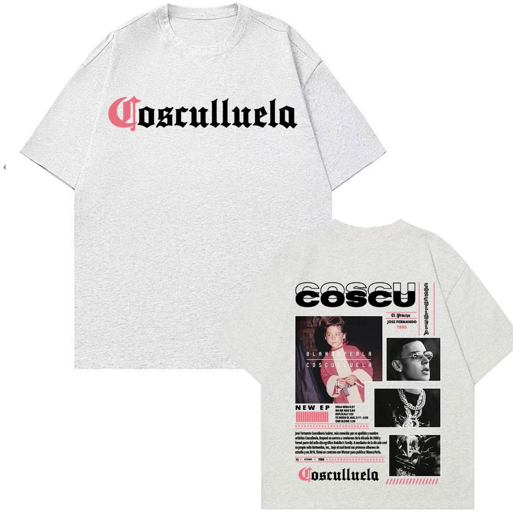2025-26 Blanooperla Cosculluela Album Tour Merch T-Shirt Men's Gothic Fashion Vintage T-Shirt Extra Large Short Sleeve