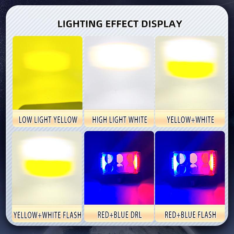 Car Work Light DRL Spotlight LED Motorcycle Hi/Low Beam Fog Lamp Waterproof Daytime Running Light Driving Lamp For SUV UTV Truck