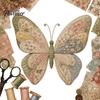 Creative Hobby Sets Garden Animal Patchwork DIY Kit, Floral Fabric Sewing Cute Retro Bundles Butterfly Bird Crafting Kit for Adults, Home Farmhouse