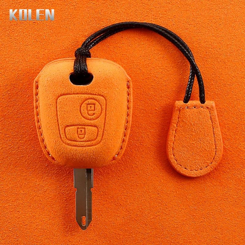 Car Key Case Cover Shell Fob For Peugeot 106 107 206 207 307 For Citroen C1 C2 C3 C4 Xsara Picasso For Toyota Aygo Leather Bag
