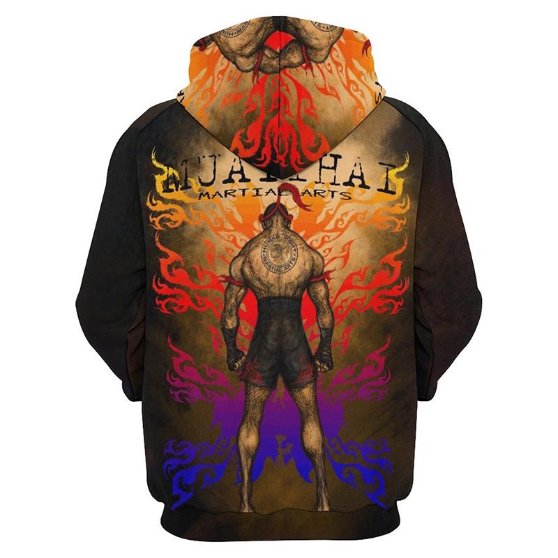 Толстовки с принтом Combat Muay Thai 3D для мужчин модные спортивные графические толстовки повседневная уличная одежда пуловеры зимние спортивные костюмы топы L 1780₽