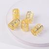 5pcs Hair Braiding Dreadlocks Beads Metal Cuff Clips Hair Braid Tubes Hollow Out Hair Ring  Men