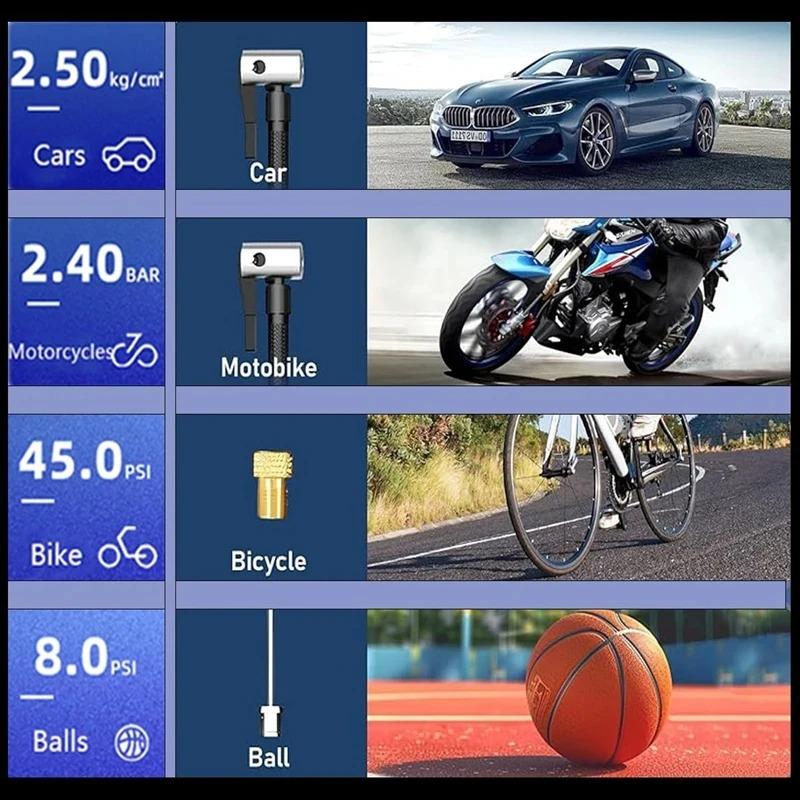 150PSI Wireless Car Air Compressor Electric Air Pump Tire Inflator Pump for Motorcycle Bicycle Boat AUTO Tyre Balls Inflatable