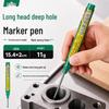 45mm Deep Hole Marker Pen for Woodworking & Metalworking - Multi-Color, Long Tip, Waterproof, Oil-Based, with Scale.
