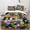 New 3D Print Halloween Boo Cartoon Bedding Set,Duvet Cover Bed Set Quilt Cover Pillowcase,King Queen Twin Size Boys Girls Adults
