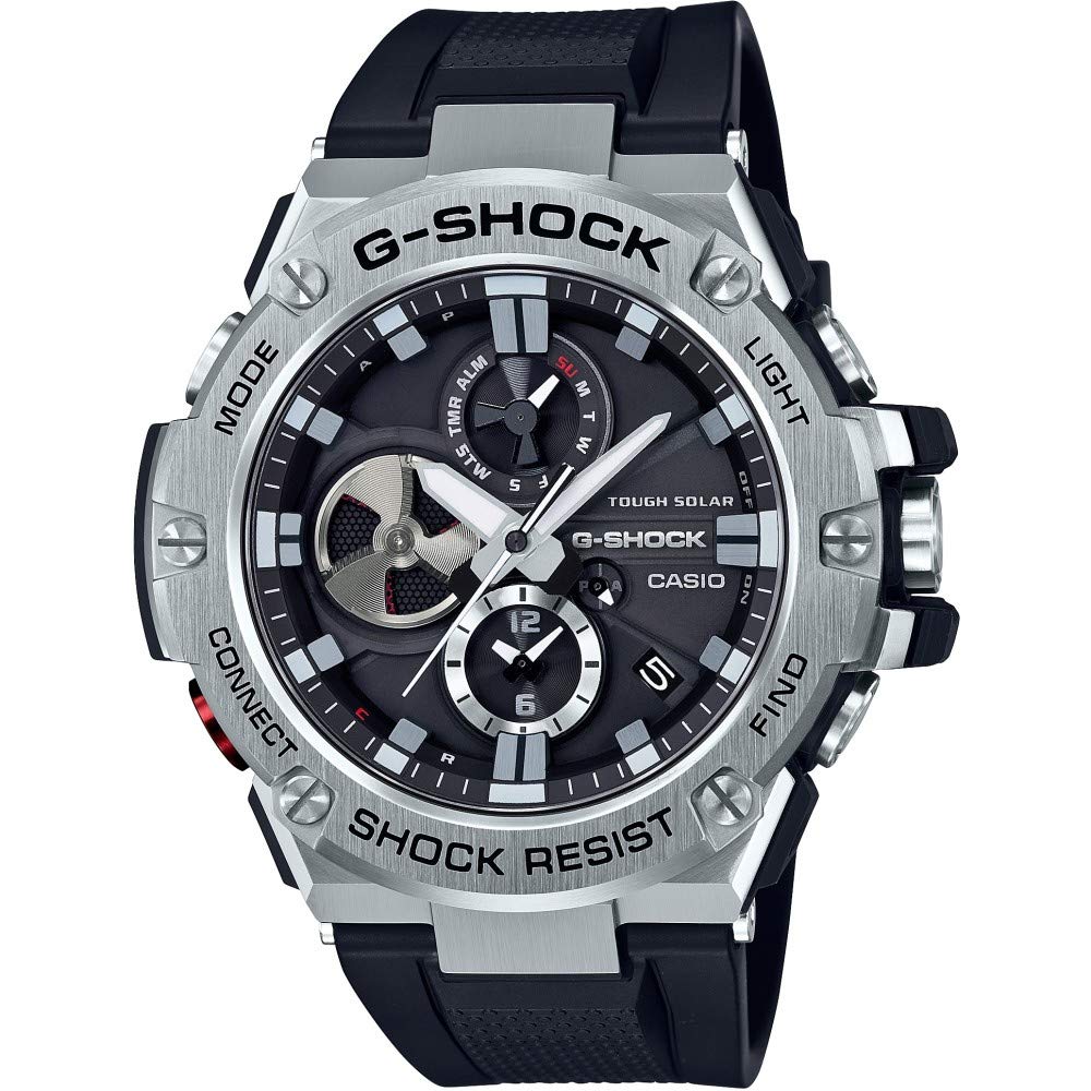 

BLUETOOTH TRIPLE CONNECT Chronograph RADIO CONTROLLED Watch 48mm [Casio] Men s G-STEEL GST-B100-1AER [Item]