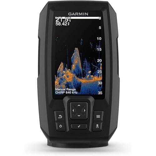 Garmin Striker Vivid 4cv, Easy-to-Use 4-inch Color Fishfinder and Sonar Transducer, Vivid Scanning Sonar Color Palettes (010-02550-00)