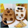 Trendy Capybara And Raccoon Plush School Backpack Spacious Multi-functional Design