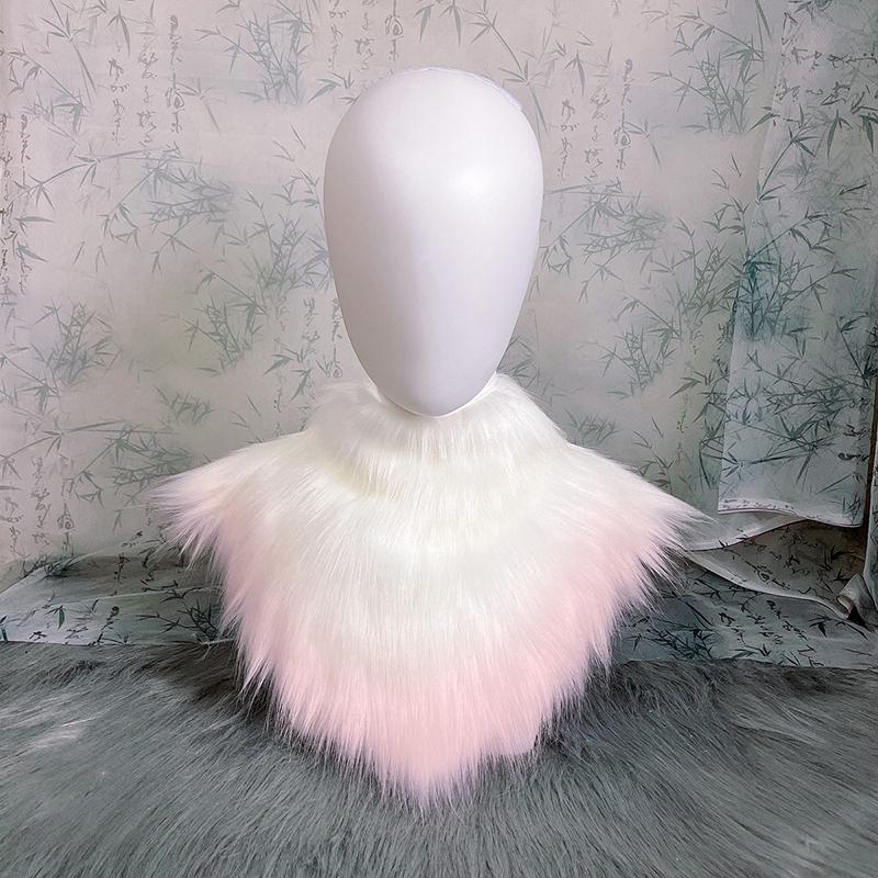 Furry Scarf Bib Collar Vest Fursuits Partial Accessories Short Fur Carnival Party Cosplay Beast Animal Costume Accessories