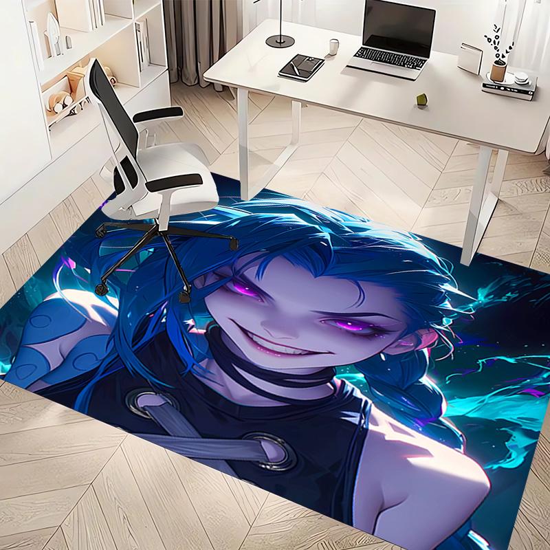 1pc Jinx Print Area Rug - Soft, Washable Non-Slip Indoor Mat, Living Room, Home Office Decorative Rug,Office Decorative