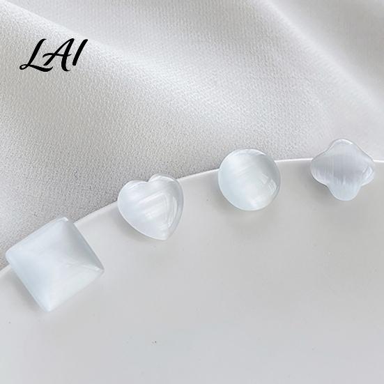Magnetic Collar Button Cat's Eye Stone Button No Sew Safety Pin for Neckline Embellishment Scarf Shirts Sweater Round Square Love Heart Decorative