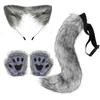 Halloween Party Fox Tail Fox Ears Set Plus Cute Paw Gloves Cosplay Animation Exhibition Character Handmade Plush Props