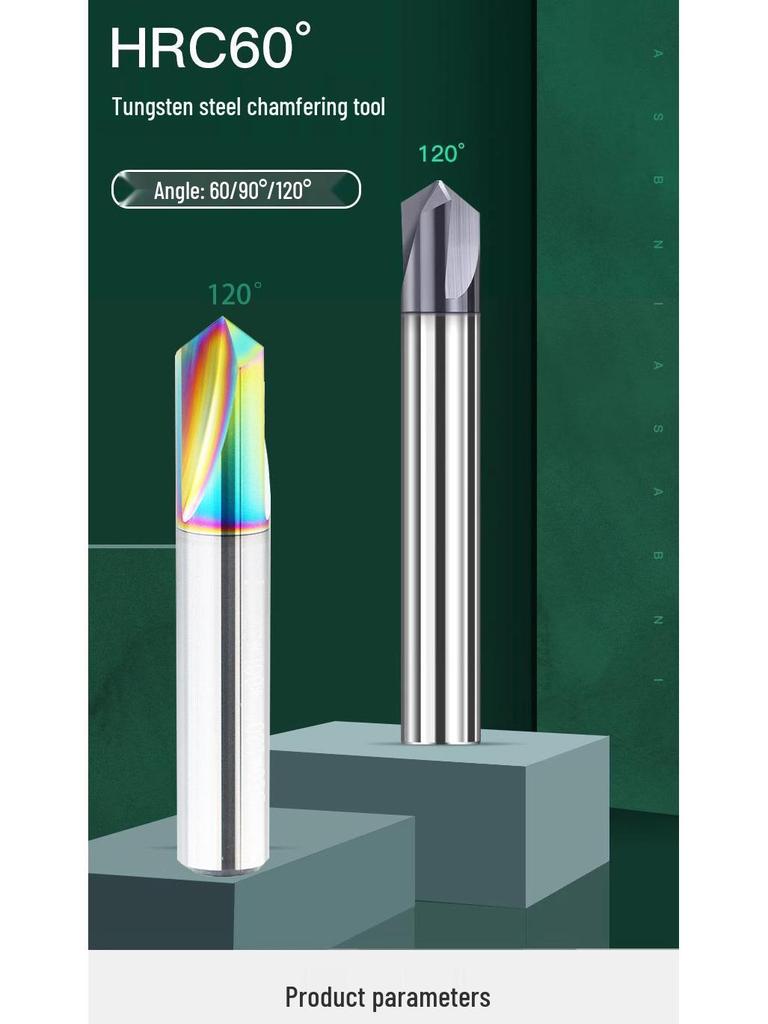 3-ostrzowe narzędzie do fazowania ze stali węglikowej wolframowej, 30°, 45°, 60°, 90°, 120° do aluminium i stali