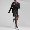 Puma Run Cloudspun Solid Color Casual Quick-Dry Breathable Sports Crew Neck Long Sleeve T-Shirt Men Tops Black 524991-01