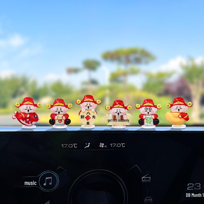 

Бог Богатства Новогоднее Украшение для Автомобиля – Аксессуар для Интерьера Электромобиля для Экрана, Консоли и Пассажирского Сиденья