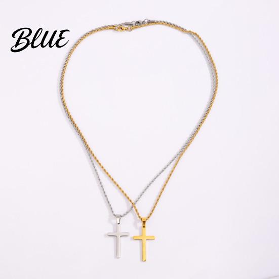 Dainty Pendant Necklace for Men Women Titanium Steel Cuban Chain