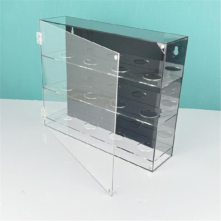 Space Saving Acrylic Sports Balls Display Stand Wall Mounted Clear Rack for 12 Slot Baseball Table Tennis Storage Box