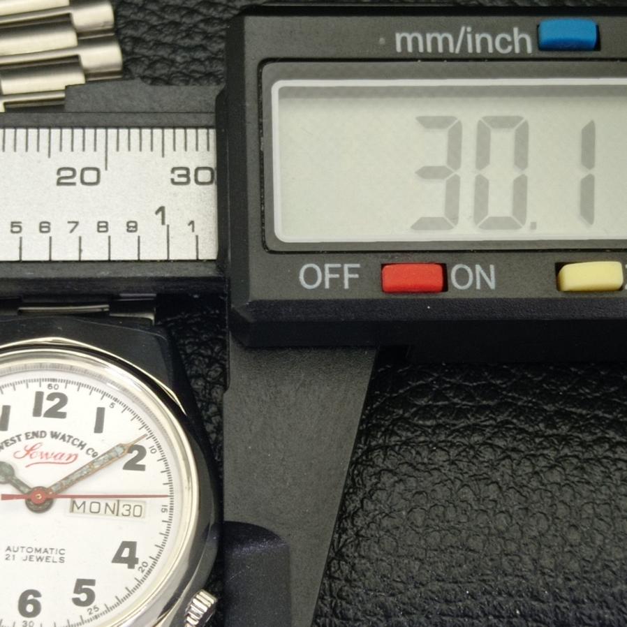 USED WEST END WATCH CO AUTOMATIC 2688 SWISS BOY WHITE DIAL WATCH A427749-2 R1054-a427749