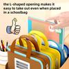 L-shaped A4 file bag, large opening mesh stationery storage bag, large-capacity transparent file bag, school supplies