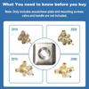 T2471BN Single-Piece Shower Trim Plate Replacement Escutcheon Plate with Square Metal Construction, Silver Tone Finish and Mounting Screws for