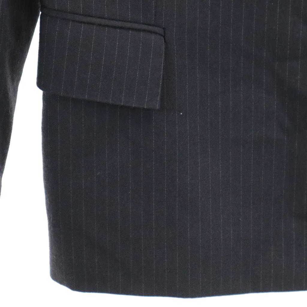 GUCCI Made in Italy Wool Blend Striped Pattern Jacket 38 black Women Used