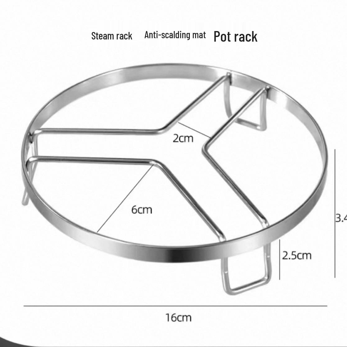 Multi-functional Stainless Steel Steamer Rack for Rice Cookers - Household Kitchen Support Basket
