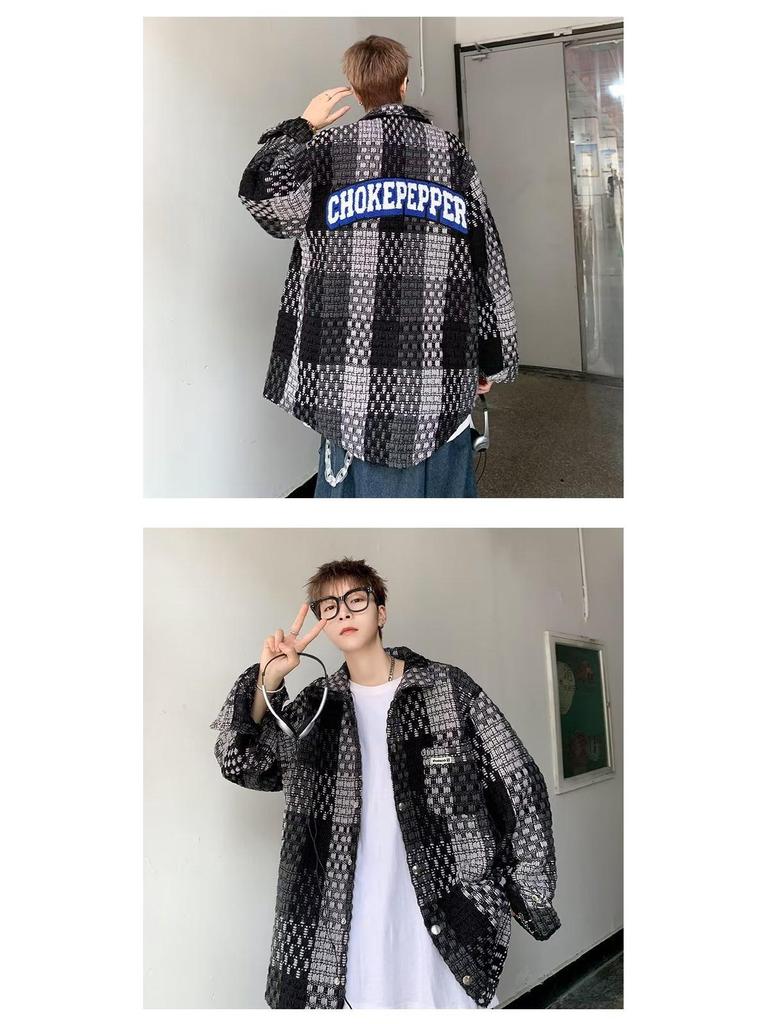 Trendy Men's French Plaid Jacket for Spring/Autumn 2025 - Loose, Casual, Versatile and Stylish for All Sizes