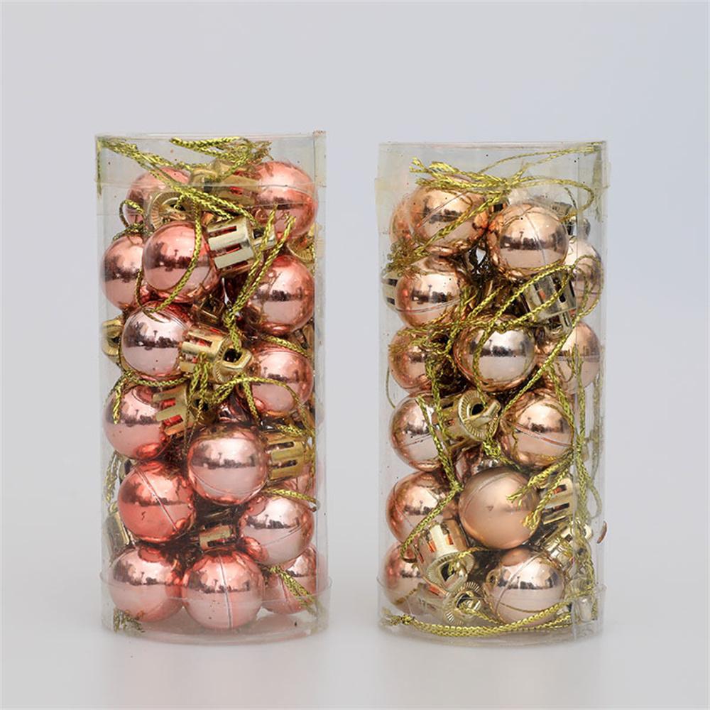24 Stück/Box 2 cm Mini Weihnachtskugel Anhänger Weihnachtsfeier Hängekugel Ornament Einkaufszentrum Decke Fenster Weihnachtsbaum Deko