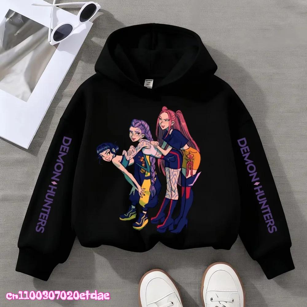 Y2K KPop Cazadores de Demonios Sudaderas Adolescentes Niñas Niños Rumi KPop Cazadores de Demonios Sudadera Otoño Casual Manga Larga Ropa para Niños