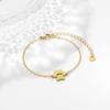 Fashionable Cute Dog Paw Cat Paw Titanium Steel Bracelet Pet Theme Jewelry Gift For Women