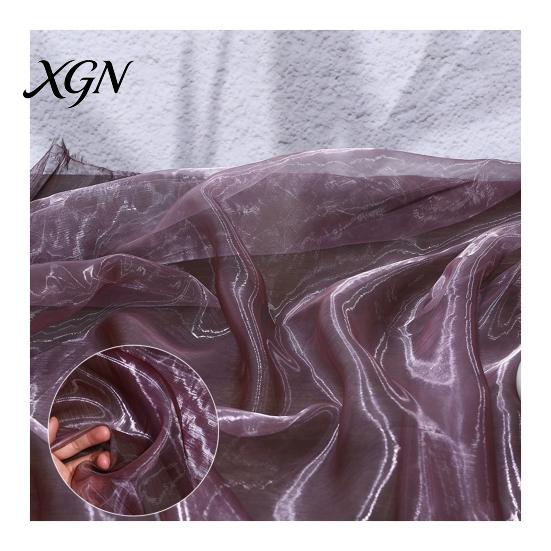 Durable Organza for Fashion Accessories 1 Yard Two Tone Sheer Fabric, 60 Inch Wide Iridescent Silky Decorative Fabric Christmas Tree Ornaments Glitter