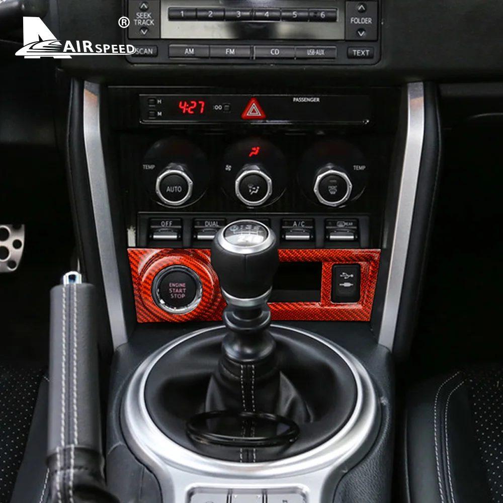 Für Subaru BRZ Toyota 86 2013-2020 Echte Hart-Kohlefaser-Zubehör Innenausstattung Auto Zentrale Steuerung Dekoration Abdeckung Aufkleber
