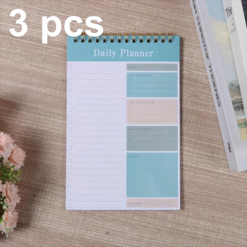1/2/3 Notebooks with Random Colors, Durable Coil Binding, Easy To Flip Pages, Suitable for Daily Planning and Planning Memos
