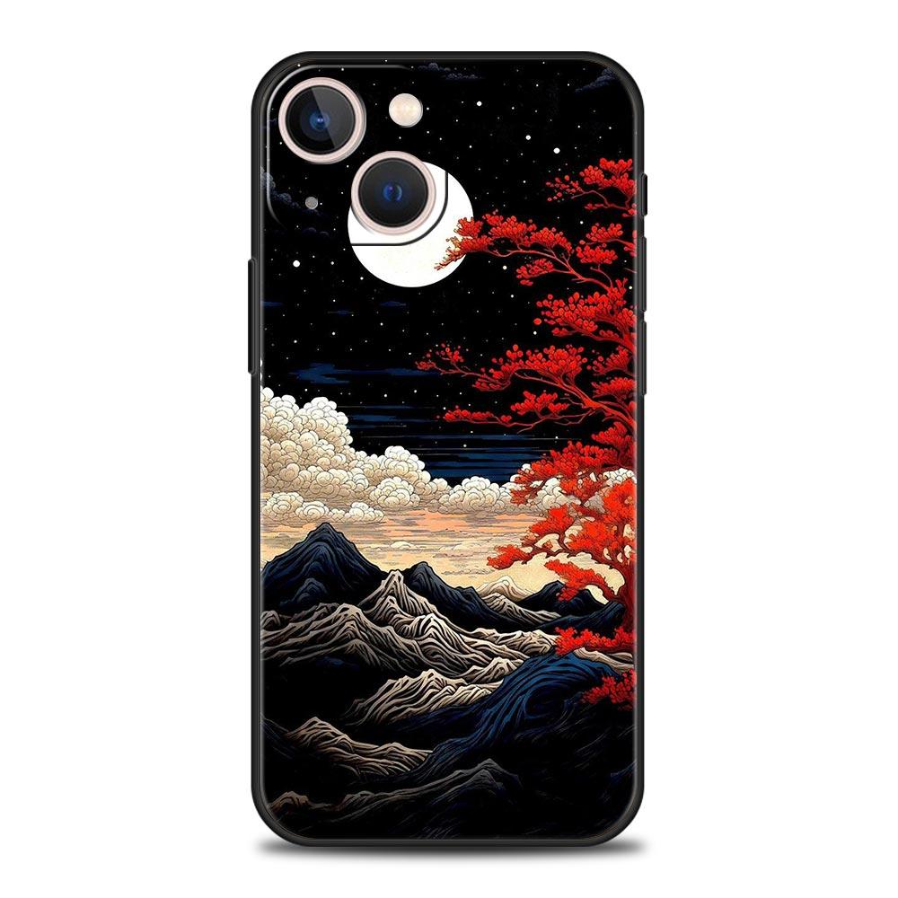 Landscape Art Phone Case For iPhone 16 13 15 14 12 11 Pro MAX XR X SE XS 7 8 Plus Soft TPU Shell Cover