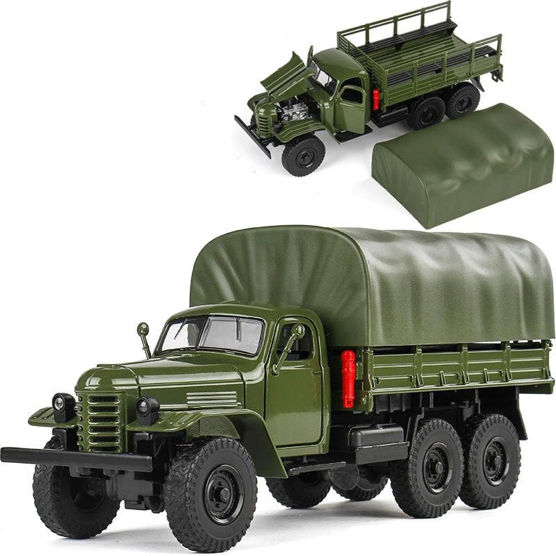 1/32 CA30 CA10 Legierung Taktischer LKW Panzerwagen Modell Metall Militärischer Personentransporter Transportfahrzeuge Modell Sound Licht Spielzeug